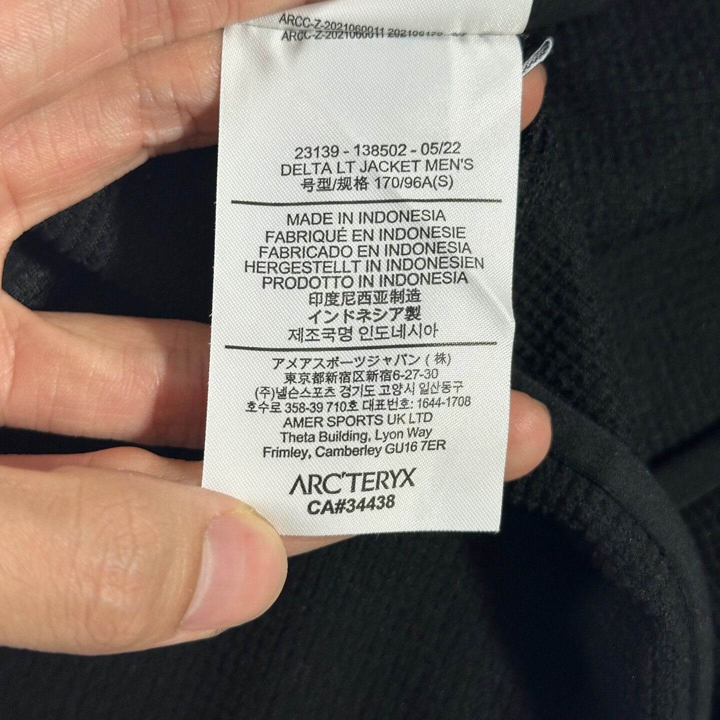 Arc'teryx Arcteryx Delta LT Jacket Black Size Small Size US S / EU 44-46 / 1 - 5 Thumbnail