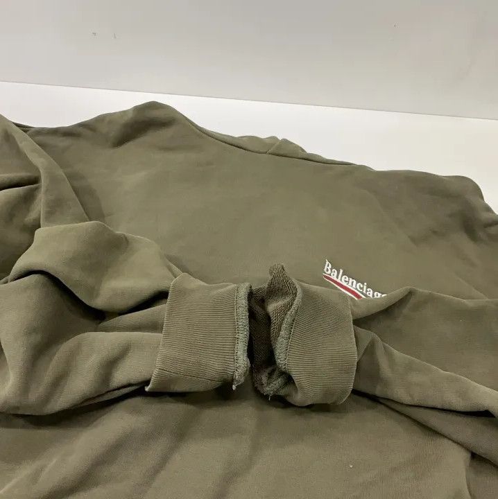 Balenciaga Balenciaga Political Campaign Hoodie in Military Green Size US M / EU 48-50 / 2 - 11 Thumbnail
