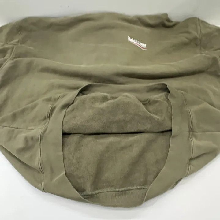 Balenciaga Balenciaga Political Campaign Hoodie in Military Green Size US M / EU 48-50 / 2 - 9 Thumbnail