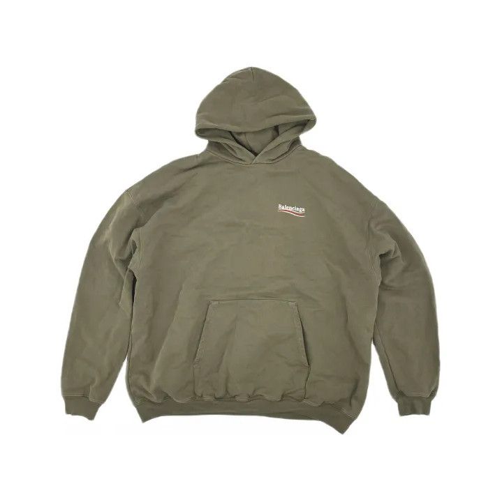 Balenciaga Balenciaga Political Campaign Hoodie in Military Green Size US M / EU 48-50 / 2 - 2 Thumbnail