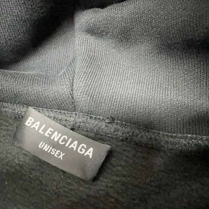 Balenciaga Balenciaga Black Logo Hooded Sweatshirt for Men Size US L / EU 52-54 / 3 - 6 Thumbnail