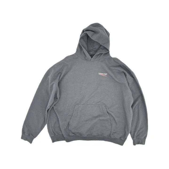 Balenciaga Balenciaga FW22 Logo Grey Long Sleeve Hoodie Size US S / EU 44-46 / 1 - 2 Thumbnail