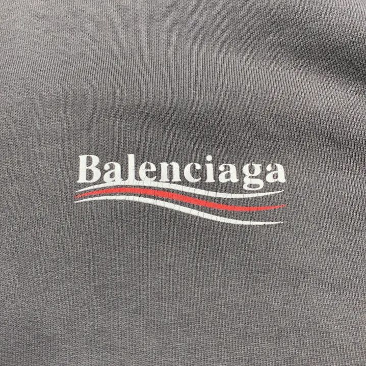 Balenciaga Balenciaga FW22 Logo Grey Long Sleeve Hoodie Size US S / EU 44-46 / 1 - 9 Thumbnail