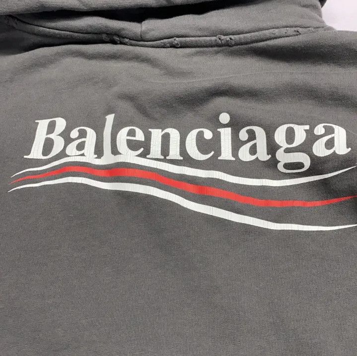 Balenciaga Balenciaga FW22 Logo Grey Long Sleeve Hoodie Size US S / EU 44-46 / 1 - 10 Thumbnail