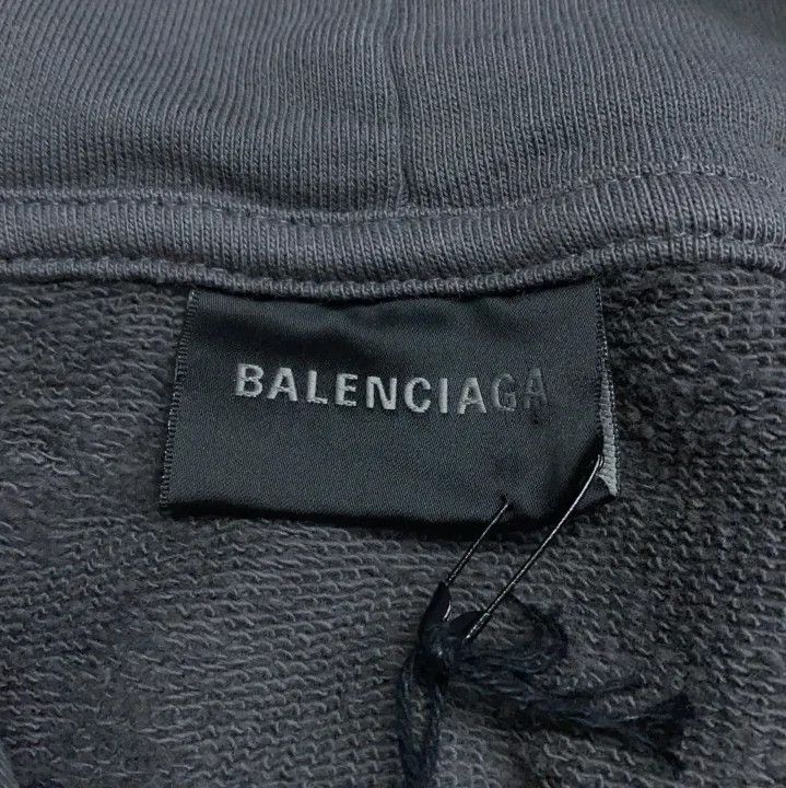 Balenciaga Balenciaga FW22 Logo Grey Long Sleeve Hoodie Size US S / EU 44-46 / 1 - 4 Thumbnail