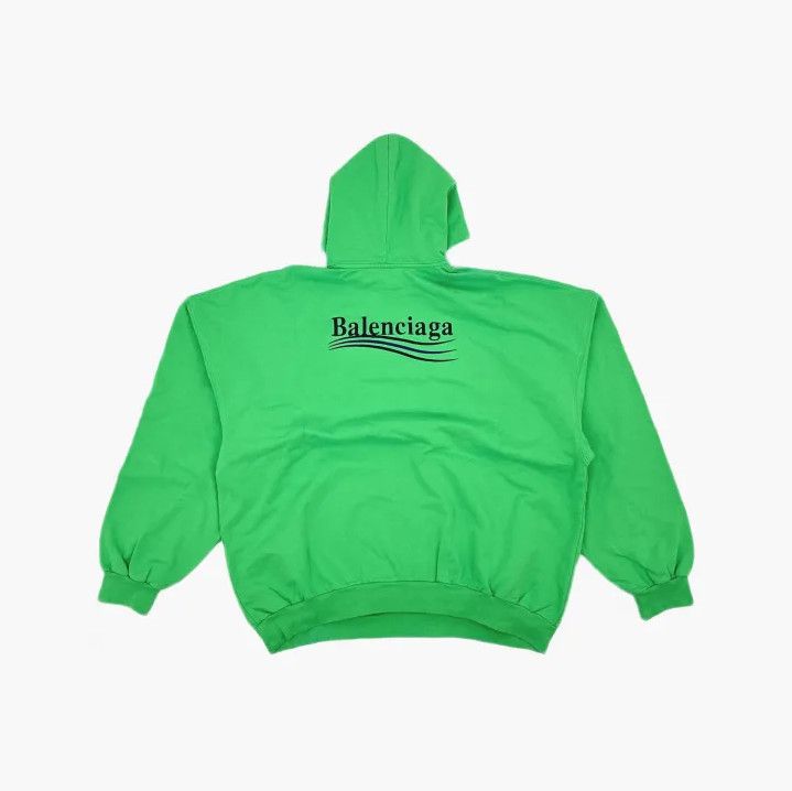 Balenciaga Balenciaga FW23 Logo Print Hoodie in Green Size US L / EU 52-54 / 3 - 3 Thumbnail
