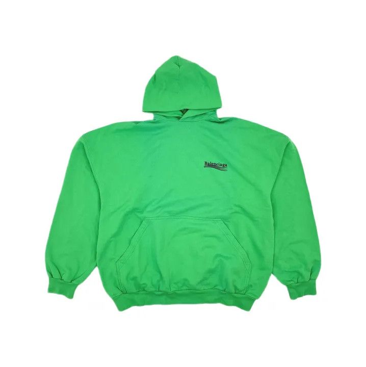 Balenciaga Balenciaga FW23 Logo Print Hoodie in Green Size US L / EU 52-54 / 3 - 2 Thumbnail