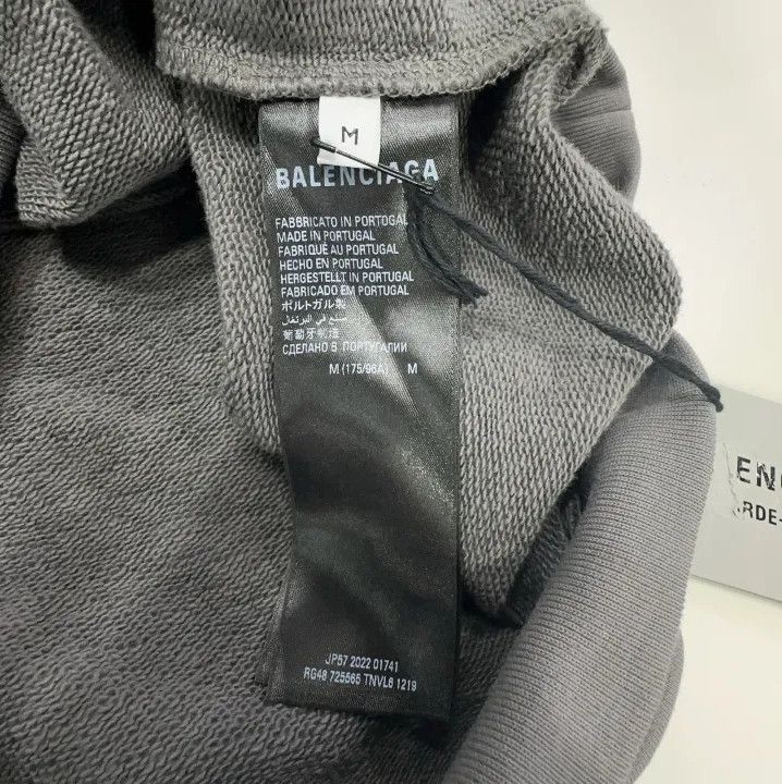 Balenciaga Balenciaga Gray Oversized Hoodie for Men Size US M / EU 48-50 / 2 - 4 Thumbnail