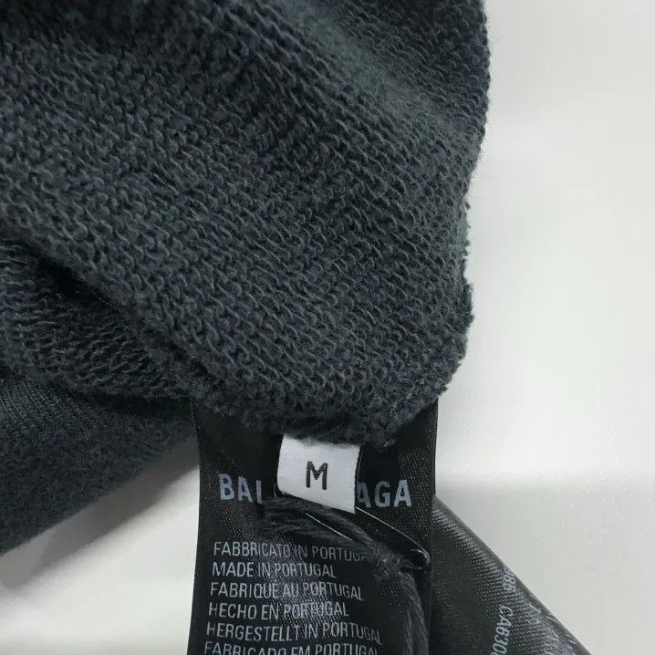 Balenciaga Balenciaga Black Logo Printed Hooded Sweatshirt Size US M / EU 48-50 / 2 - 6 Thumbnail