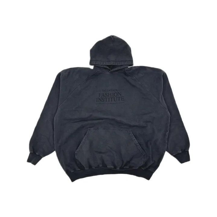 Balenciaga Balenciaga Black Logo Print Casual Hoodie Size US M / EU 48-50 / 2 - 2 Thumbnail