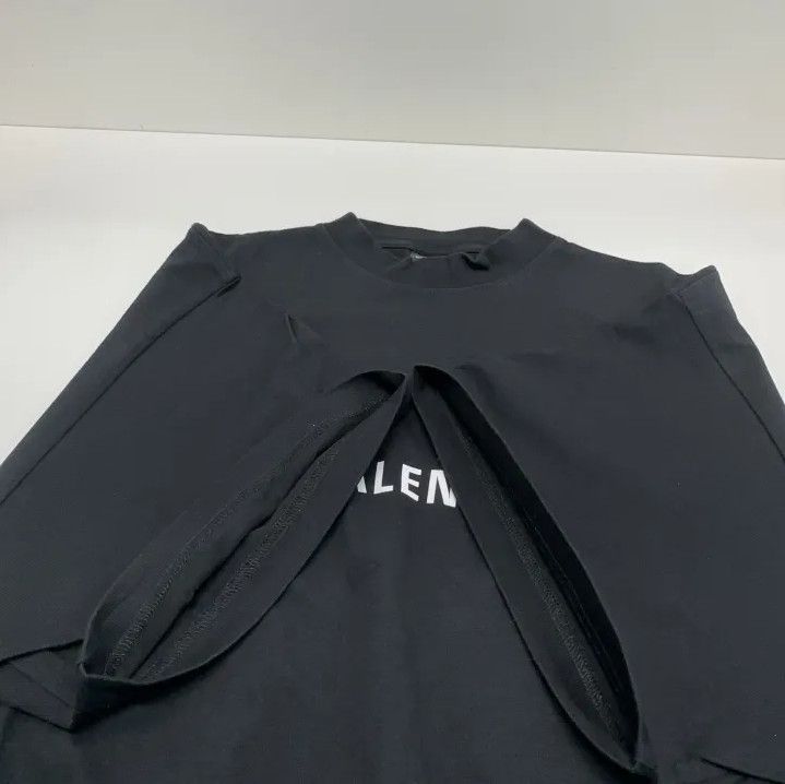 Balenciaga Balenciaga Logo Print Black Short Sleeve T-Shirt Size US M / EU 48-50 / 2 - 12 Thumbnail