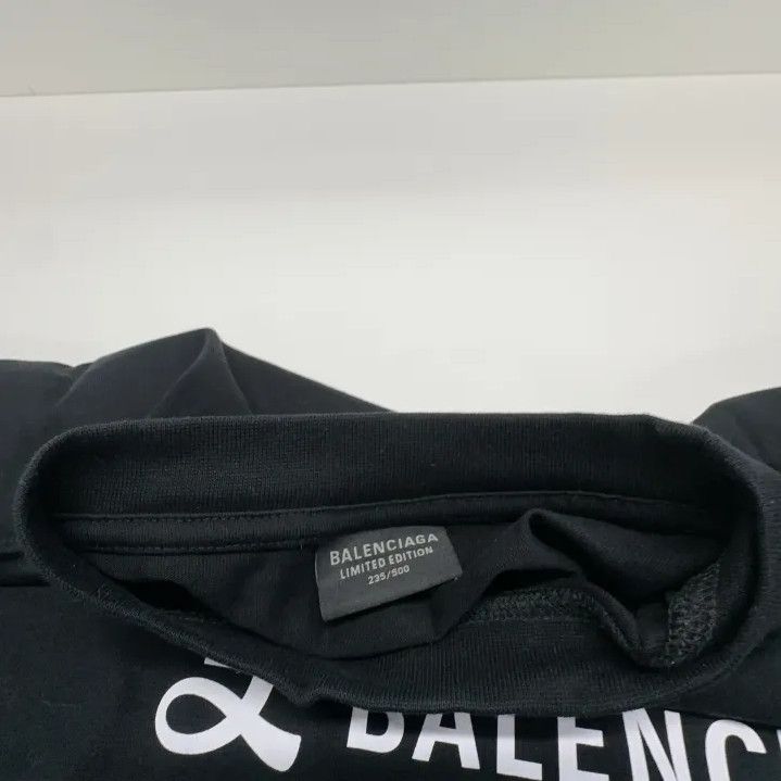 Balenciaga Balenciaga Logo Print Black Short Sleeve T-Shirt Size US M / EU 48-50 / 2 - 7 Thumbnail