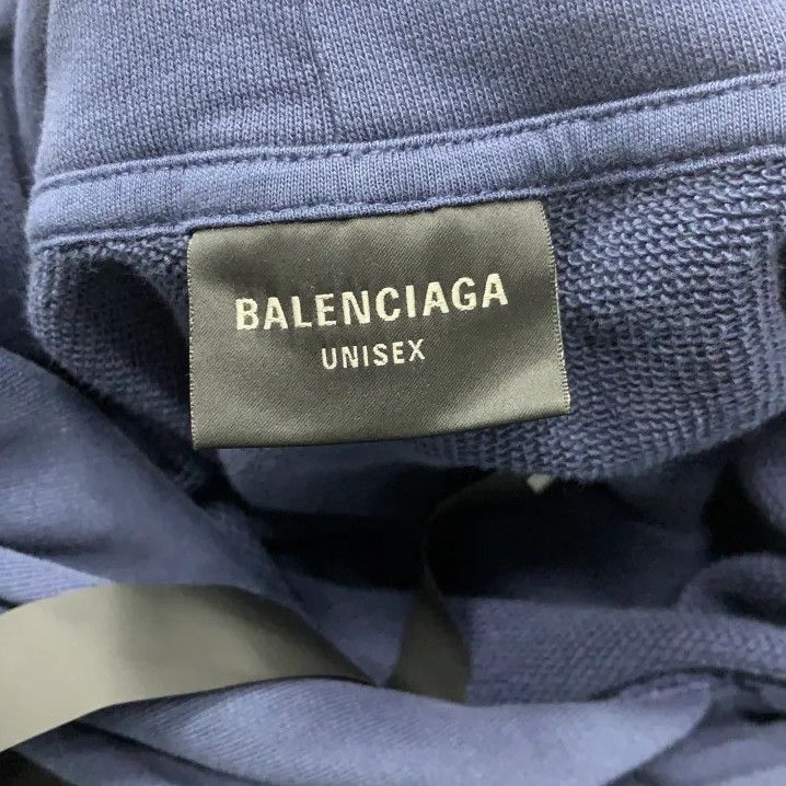 Balenciaga Balenciaga Blue Logo Graphic Hoodie for Unisex Size US S / EU 44-46 / 1 - 2 Thumbnail