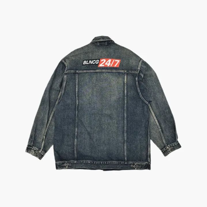 Balenciaga Balenciaga Vintage Logo Denim Jacket for Men Size US L / EU 52-54 / 3 - 3 Thumbnail