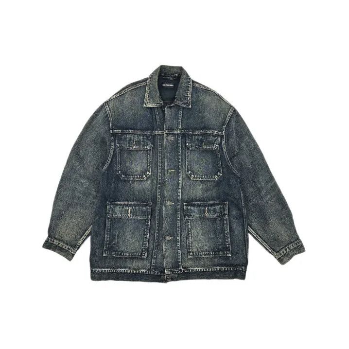 Balenciaga Balenciaga Vintage Logo Denim Jacket for Men Size US L / EU 52-54 / 3 - 2 Thumbnail