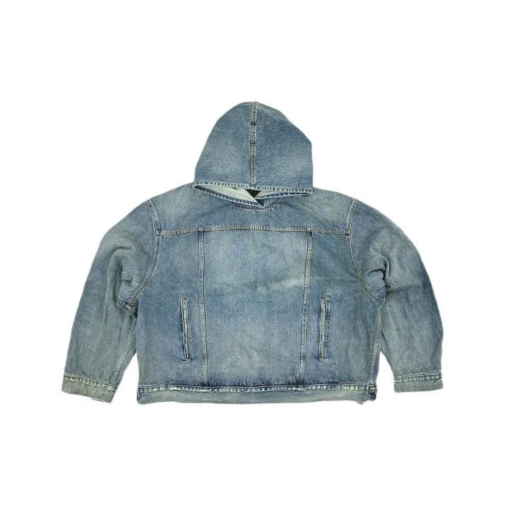 Balenciaga Balenciaga Blue Denim Hooded Jacket for Men Size US M / EU 48-50 / 2 - 2 Thumbnail
