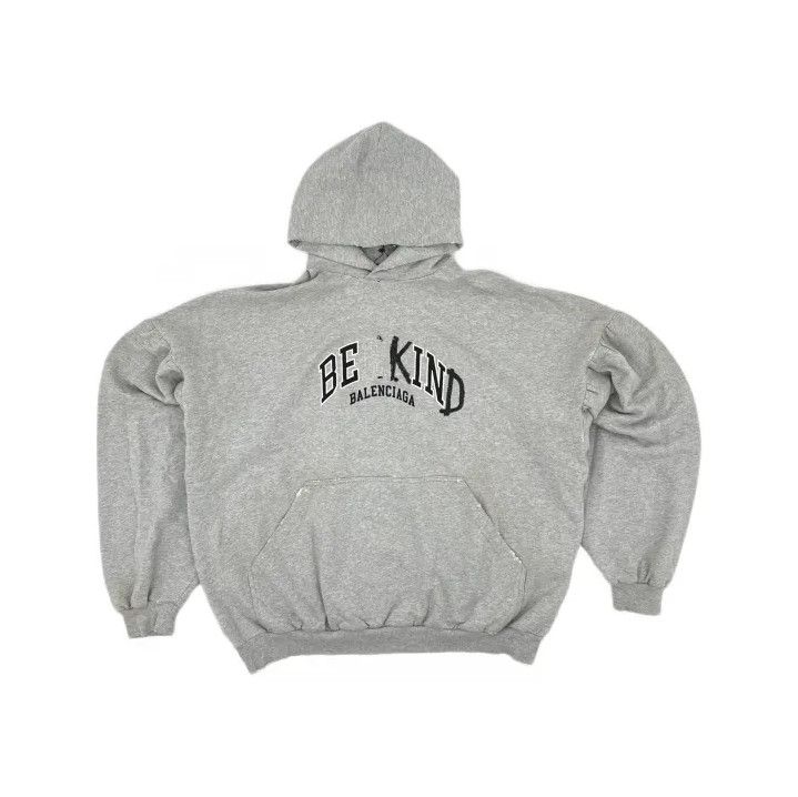 Balenciaga Balenciaga Be Kind Logo Hooded Sweatshirt Size US L / EU 52-54 / 3 - 2 Thumbnail