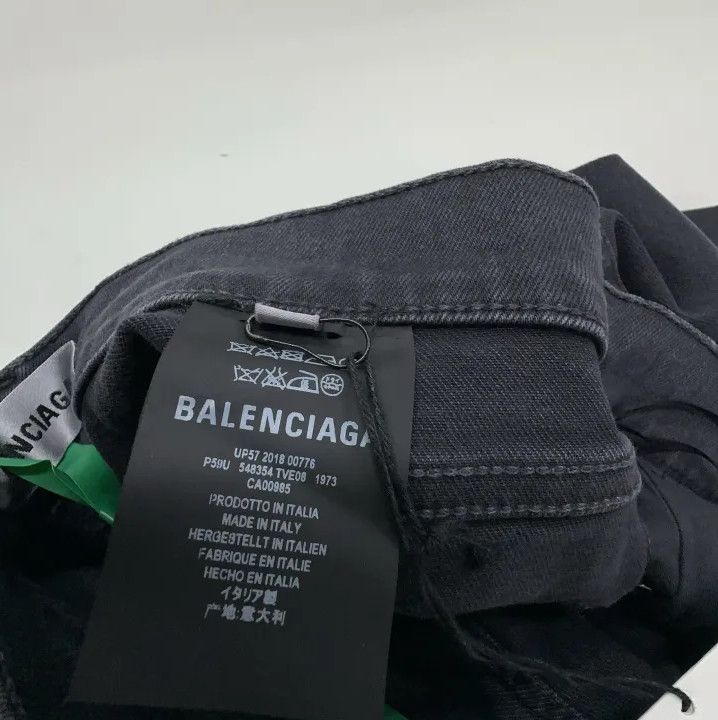Balenciaga Balenciaga Distressed Straight-Leg Jeans Size US 31 - 5 Thumbnail