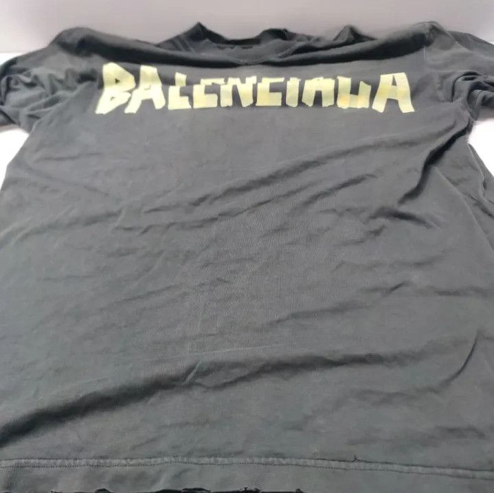 Balenciaga Balenciaga Black Logo Print Short Sleeve T-Shirt Size US S / EU 44-46 / 1 - 8 Thumbnail