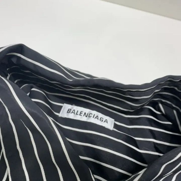 Balenciaga Balenciaga Striped Black and White Shirt Size US XXS / EU 40 - 6 Thumbnail