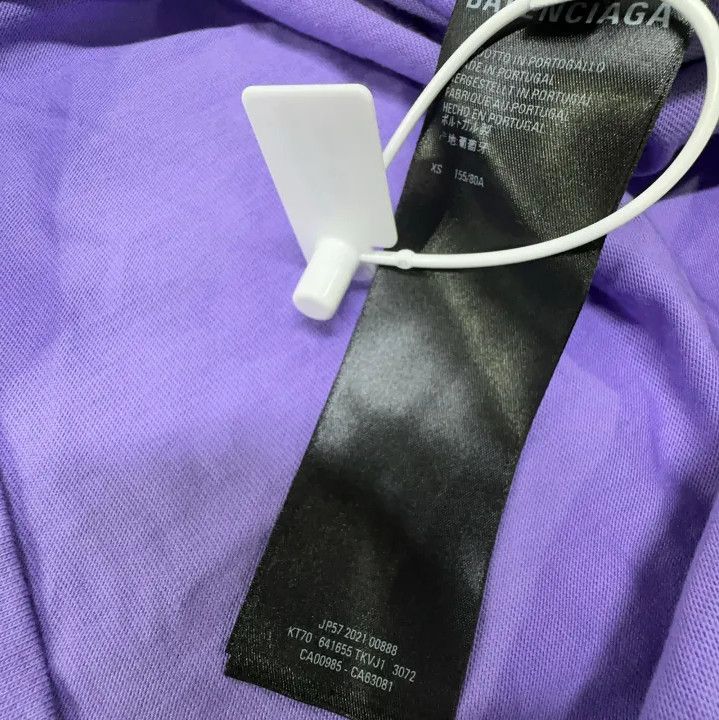 Balenciaga Balenciaga Purple Logo Print Short Sleeve T-Shirt Size US XS / EU 42 / 0 - 7 Thumbnail