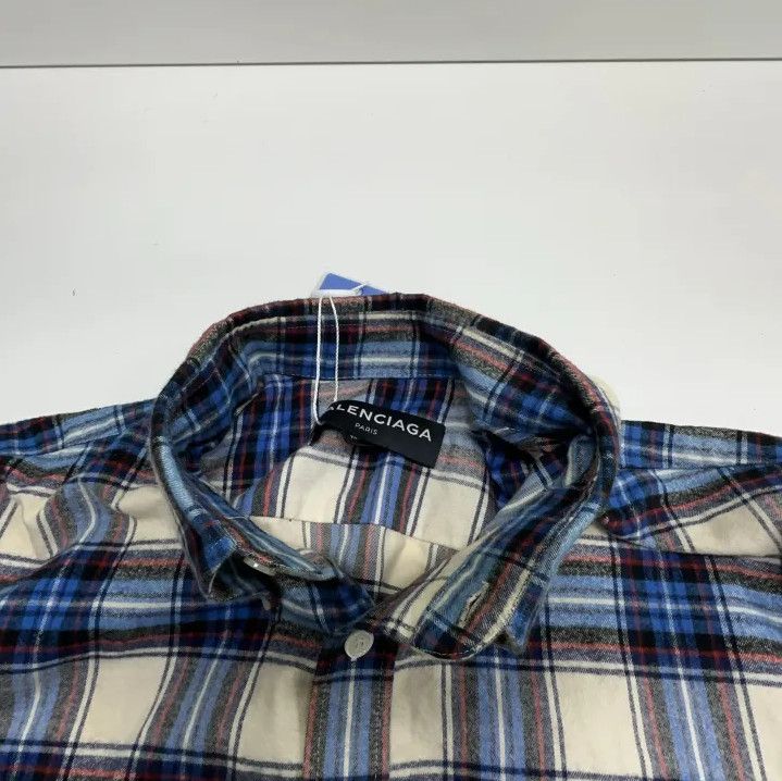 Balenciaga Balenciaga Casual Plaid Long Sleeve Shirt Size US M / EU 48-50 / 2 - 6 Thumbnail