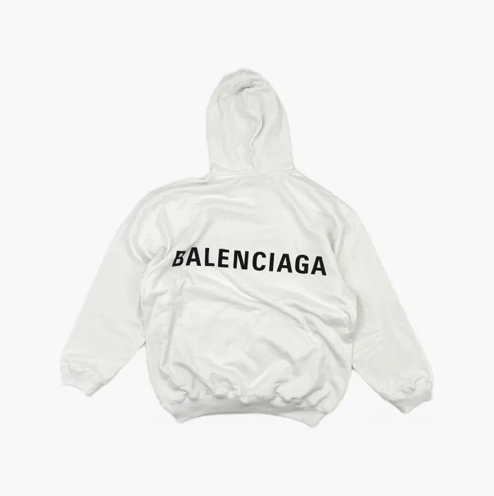 Balenciaga Balenciaga Logo Hoodie for Men in White Size US M / EU 48-50 / 2 - 3 Thumbnail