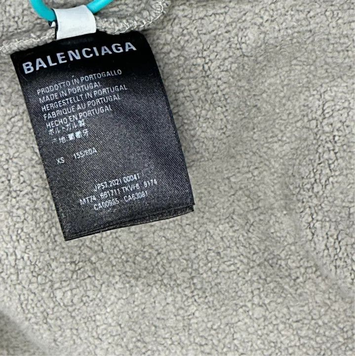 Balenciaga Balenciaga Logo Hooded Sweatshirt in Gray Size US XS / EU 42 / 0 - 2 Thumbnail