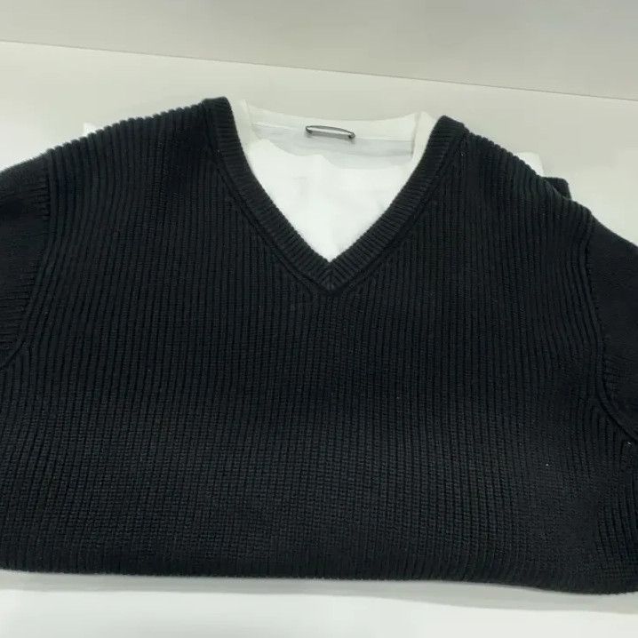 Balenciaga Balenciaga Layered Black V-Neck Sweater Size US M / EU 48-50 / 2 - 7 Thumbnail