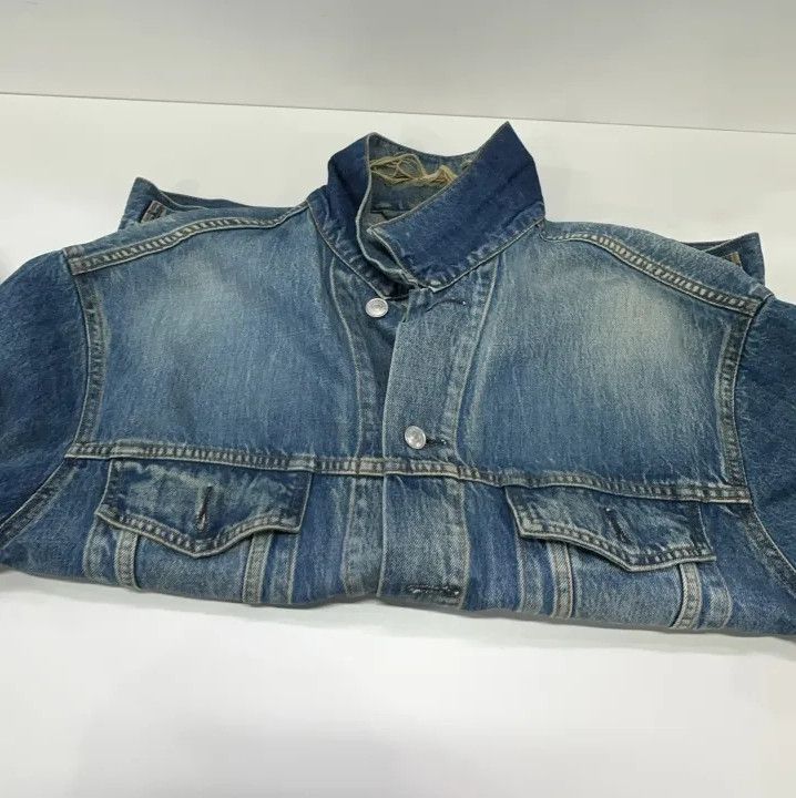 Balenciaga Balenciaga Blue Denim Jacket with Logo Size US L / EU 52-54 / 3 - 7 Thumbnail