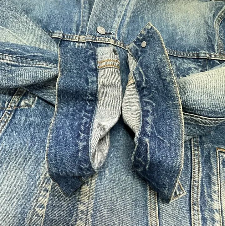 Balenciaga Balenciaga Blue Denim Jacket with Logo Size US L / EU 52-54 / 3 - 10 Thumbnail