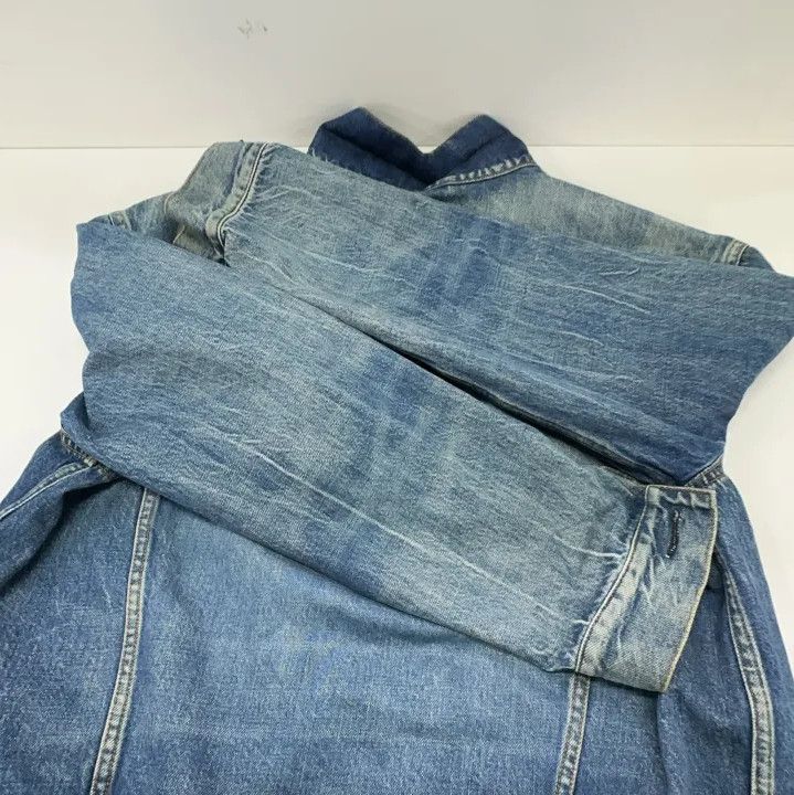 Balenciaga Balenciaga Blue Denim Jacket with Logo Size US L / EU 52-54 / 3 - 14 Thumbnail