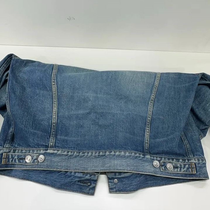 Balenciaga Balenciaga Blue Denim Jacket with Logo Size US L / EU 52-54 / 3 - 13 Thumbnail