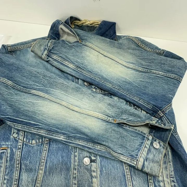 Balenciaga Balenciaga Blue Denim Jacket with Logo Size US L / EU 52-54 / 3 - 11 Thumbnail