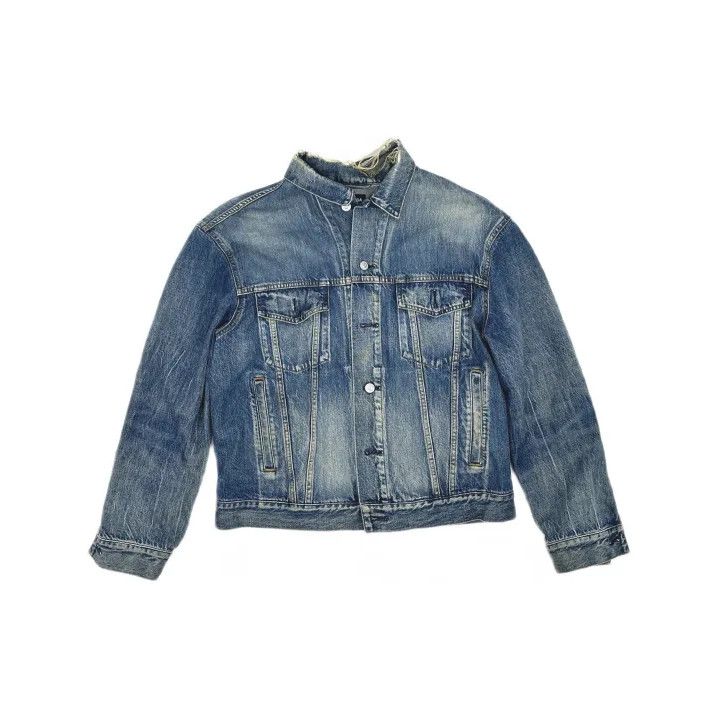 Balenciaga Balenciaga Blue Denim Jacket with Logo Size US L / EU 52-54 / 3 - 2 Thumbnail