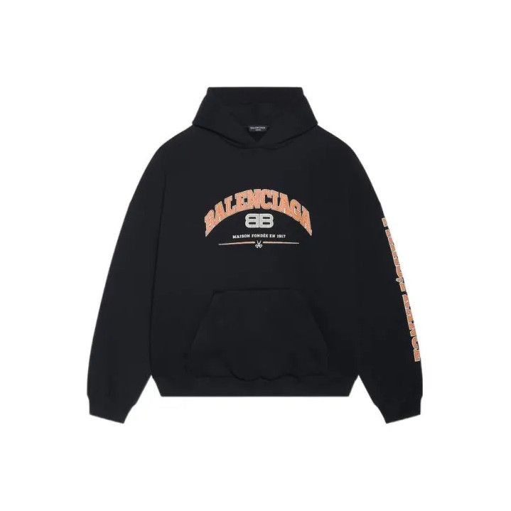 Balenciaga Balenciaga Black Logo Hoodie for Men Size US M / EU 48-50 / 2 - 2 Thumbnail