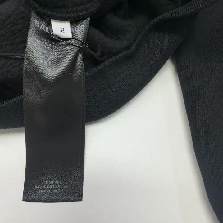 Balenciaga Balenciaga Black Logo Hoodie for Men Size US M / EU 48-50 / 2 - 5 Thumbnail