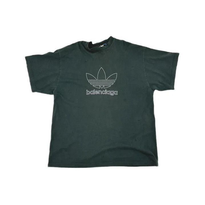 Balenciaga Balenciaga x adidas Originals Green Graphic T-Shirt Size US M / EU 48-50 / 2 - 2 Thumbnail