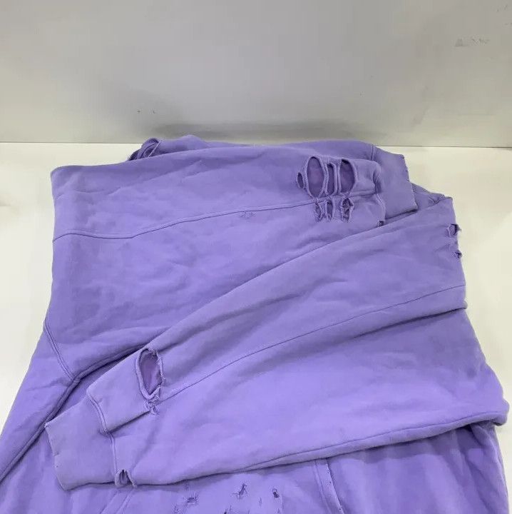 Balenciaga Balenciaga SS22 Purple Logo Hoodie with Distressed Details Size US M / EU 48-50 / 2 - 9 Thumbnail