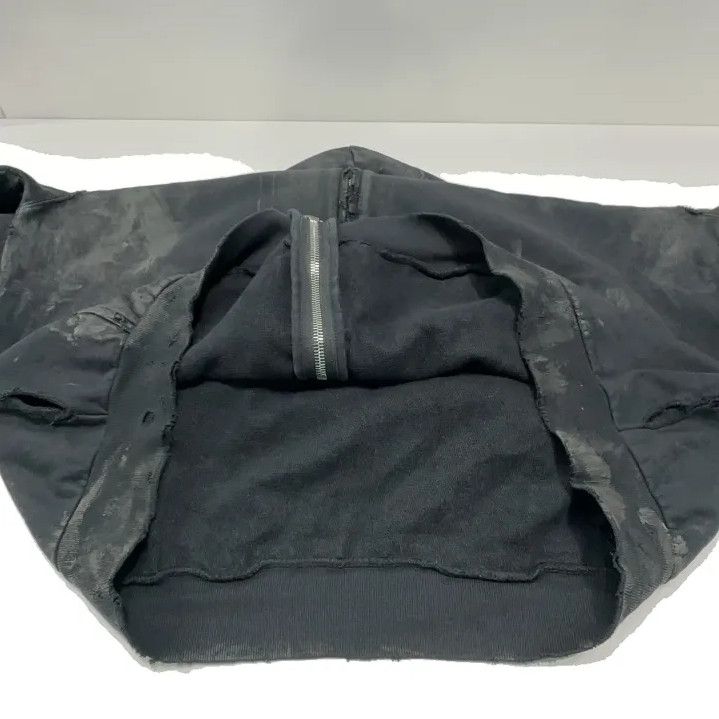 Balenciaga Balenciaga Tie-Dye Logo Hoodie Jacket in Black Size US M / EU 48-50 / 2 - 11 Thumbnail