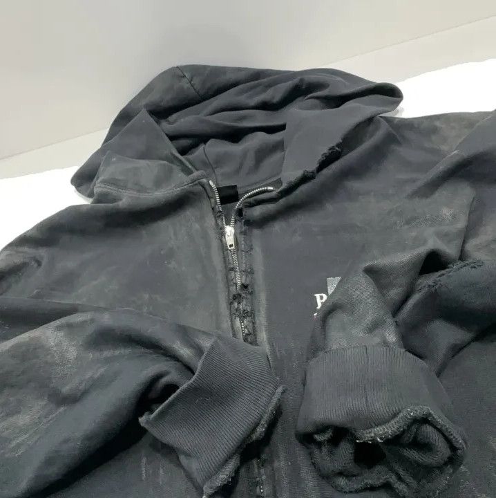 Balenciaga Balenciaga Tie-Dye Logo Hoodie Jacket in Black Size US M / EU 48-50 / 2 - 14 Thumbnail