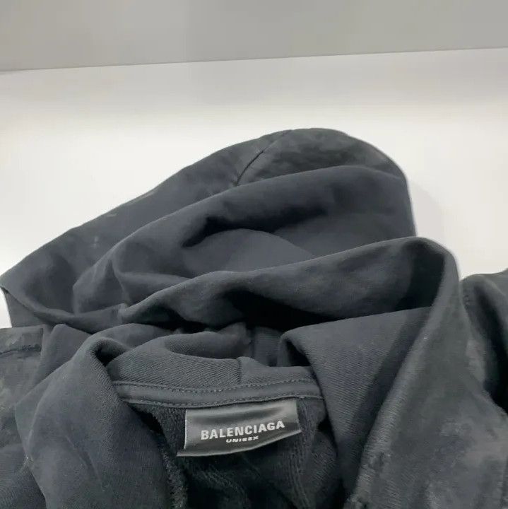 Balenciaga Balenciaga Tie-Dye Logo Hoodie Jacket in Black Size US M / EU 48-50 / 2 - 4 Thumbnail