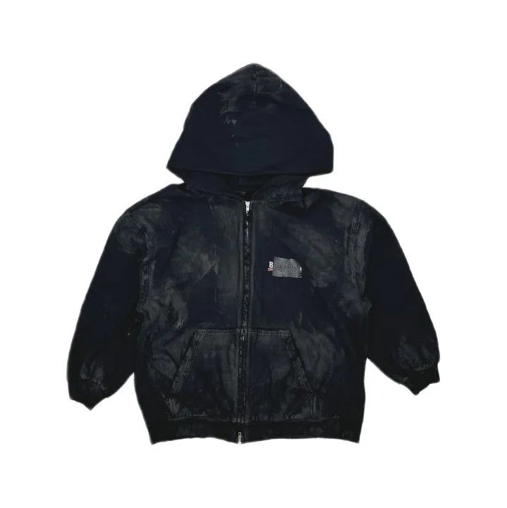 Balenciaga Balenciaga Tie-Dye Logo Hoodie Jacket in Black Size US M / EU 48-50 / 2 - 2 Thumbnail