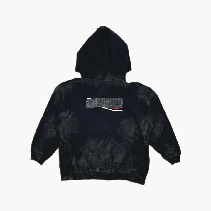 Balenciaga Balenciaga Tie-Dye Logo Hoodie Jacket in Black Size US M / EU 48-50 / 2 - 3 Thumbnail