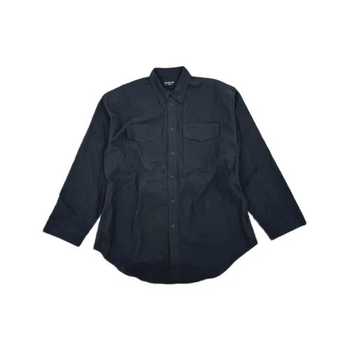 Balenciaga Balenciaga Black Long Sleeve Button-Up Shirt Size US XXS / EU 40 - 2 Thumbnail