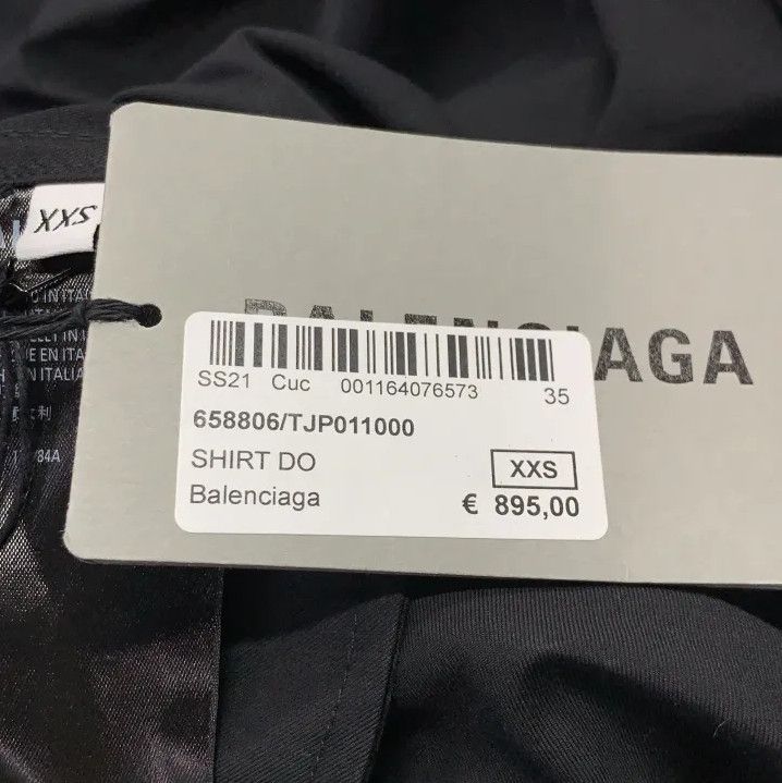 Balenciaga Balenciaga Black Long Sleeve Button-Up Shirt Size US XXS / EU 40 - 6 Thumbnail