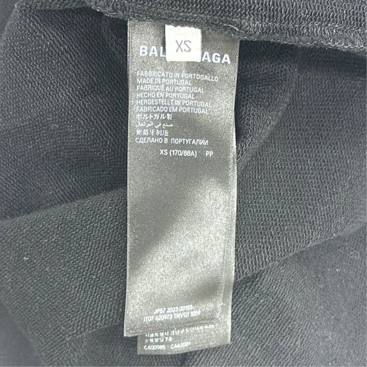 Balenciaga Balenciaga Hand Drawn Logo Black Hoodie Size US XS / EU 42 / 0 - 4 Thumbnail
