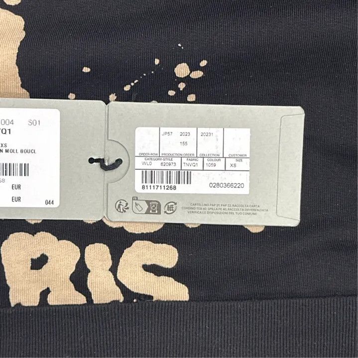 Balenciaga Balenciaga Hand Drawn Logo Black Hoodie Size US XS / EU 42 / 0 - 3 Thumbnail
