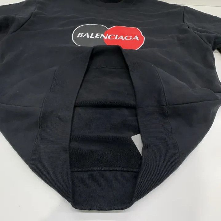 Balenciaga Balenciaga Logo Print Black Long Sleeve Sweatshirt Size US S / EU 44-46 / 1 - 11 Thumbnail