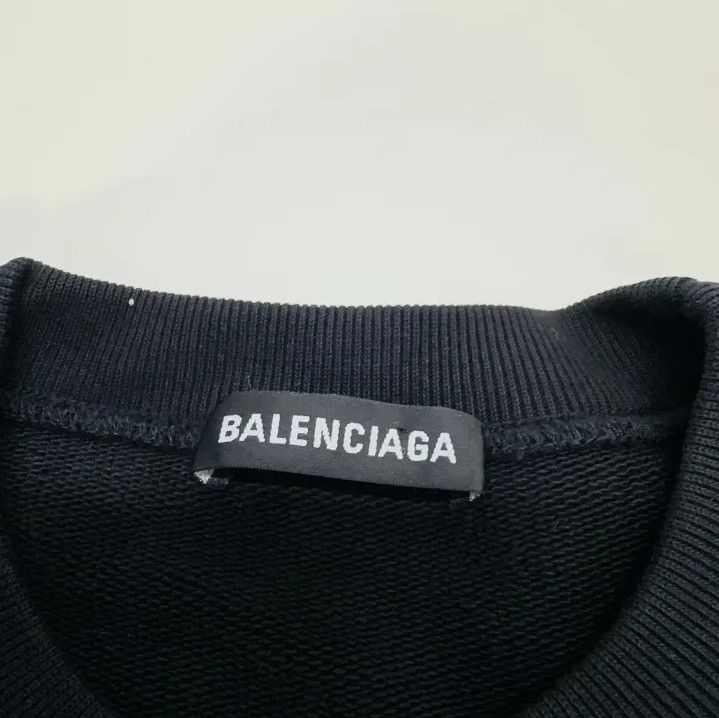 Balenciaga Balenciaga Logo Print Black Long Sleeve Sweatshirt Size US S / EU 44-46 / 1 - 6 Thumbnail